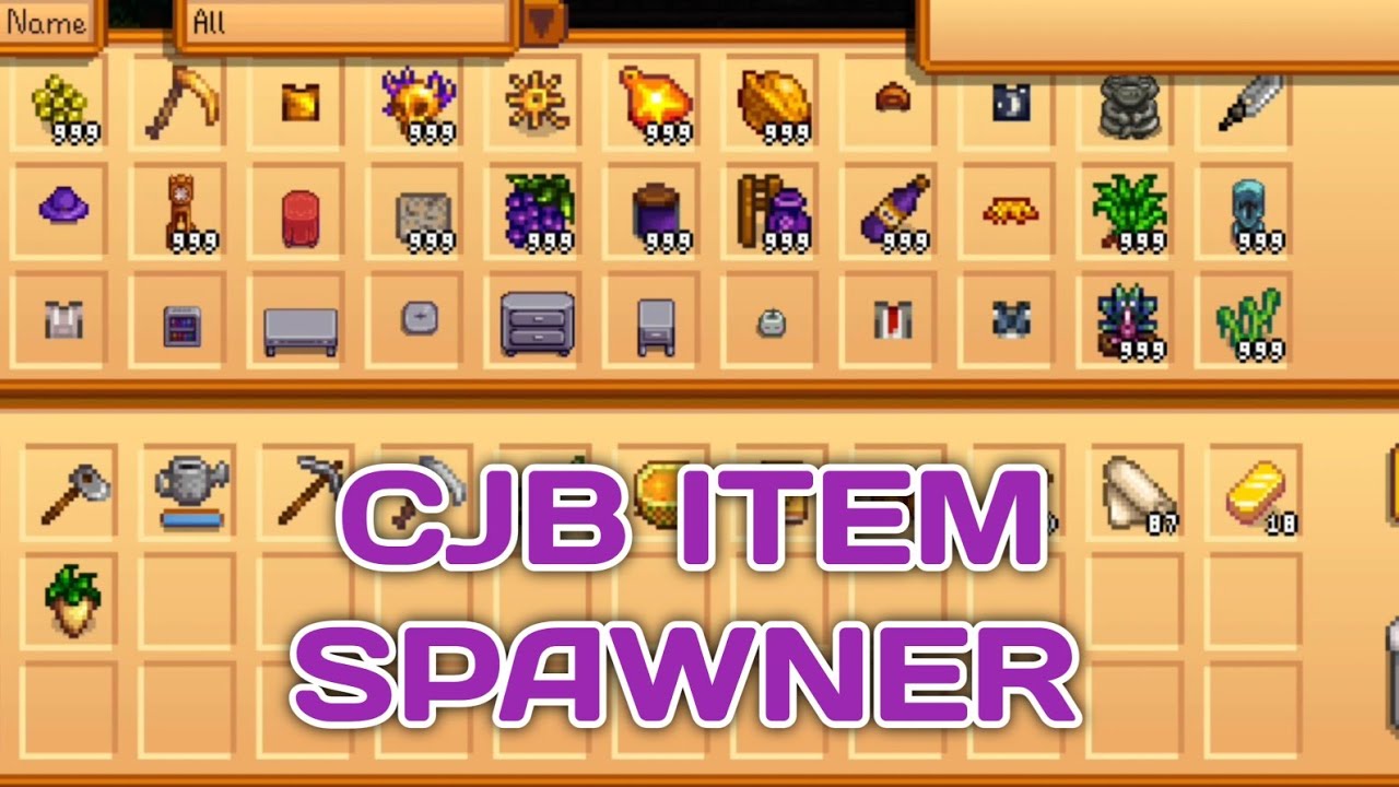 Спаунер предметов CJB •|• МОБИЛЬНАЯ ВЕРСИЯ STARDEW VALLEY 1.6