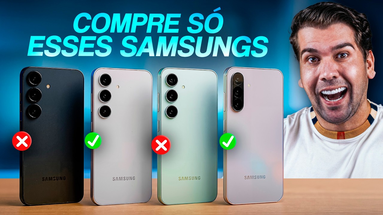 TOP 7 MELHORES Celulares Samsung pra Comprar SEM MEDO em 2026 (90% ERRA!)