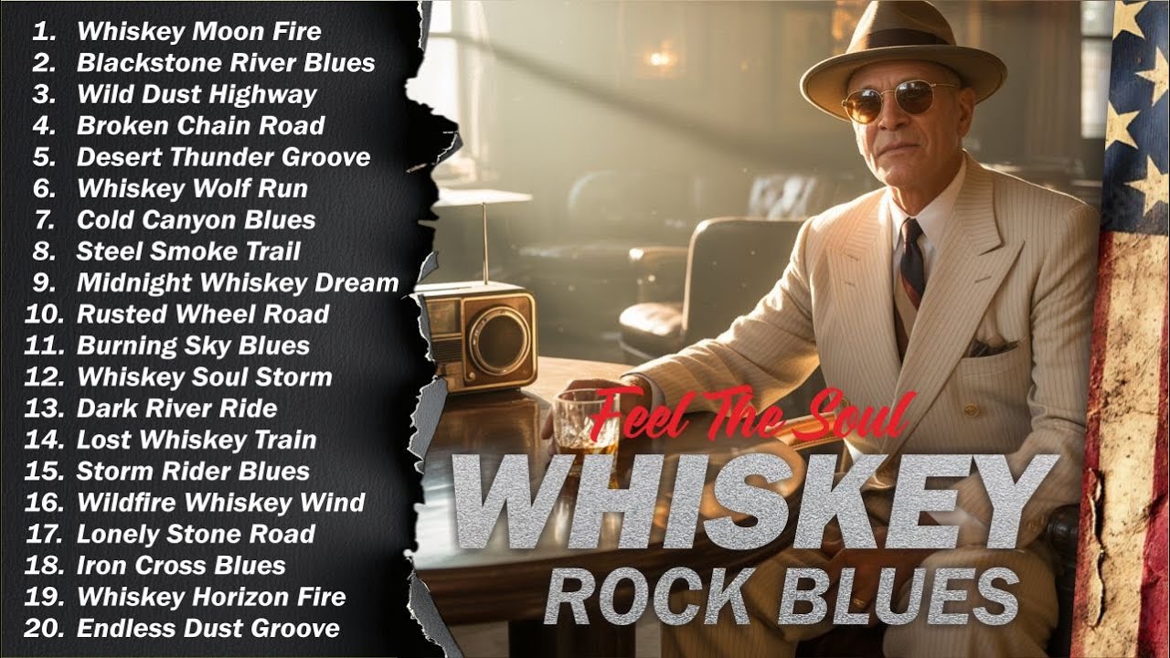 🎸 The Best of Whiskey Blues 🎶 Timeless Blues Rock Songs for Relax, Chill & Night Vibes