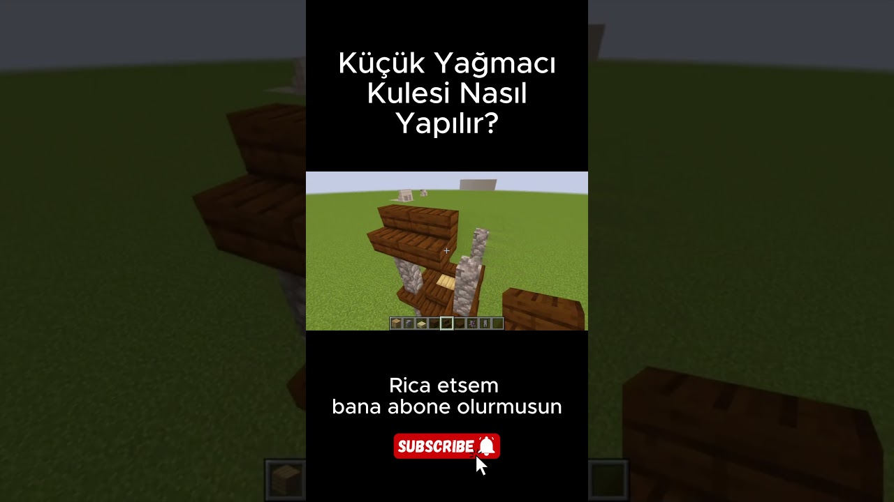 K&uuml;&ccedil;&uuml;k Yağmacı Kulesi Yapımı Minecraft  #minecraft #minecraftbuilding #minecrafttutorial