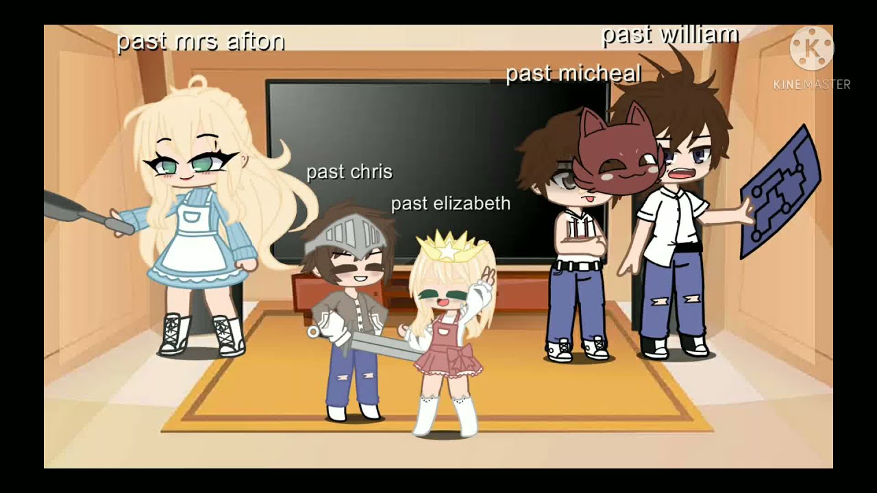 Past Afton family react to Fnaf 4 bullies being idiots || Gacha Club