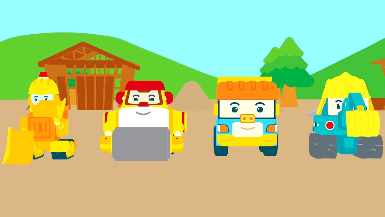 Go! Go! Construction Team | Car Song | Kids Songs | Robocar POLI - Nursery Rhymes