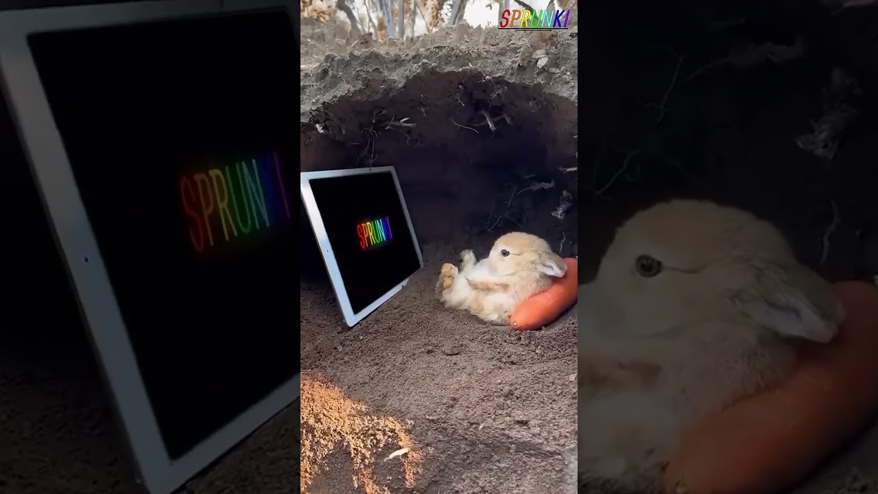 Small Bunny Watching incredibox Sprunki Animated Intro 