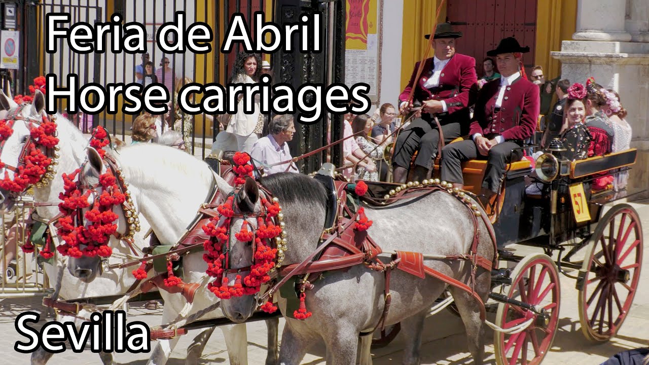 Feria de Abril - Horse Carriages | Sevilla | Spain 4K
