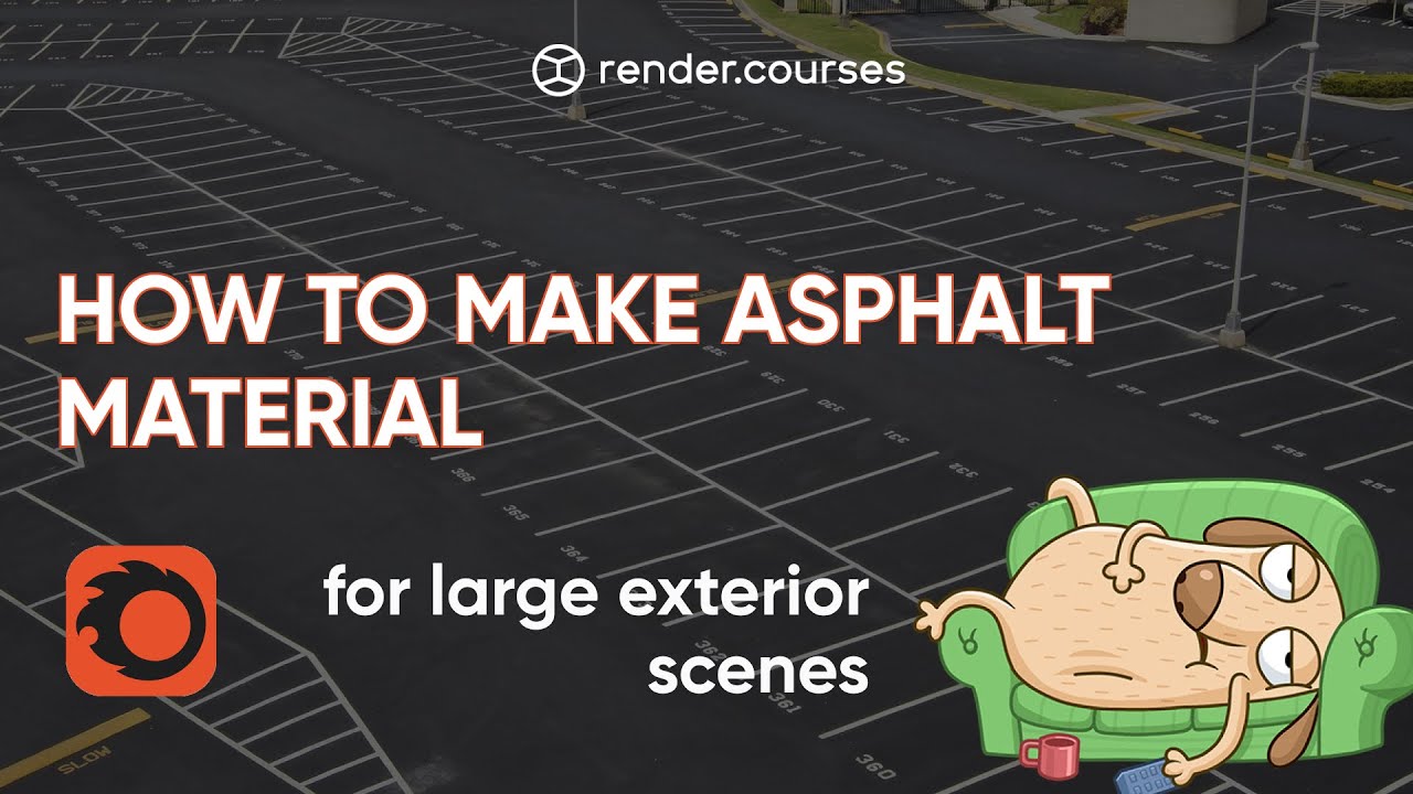 How to Make Asphalt Material for Large Exterior Scenes | Corona render + 3ds Max