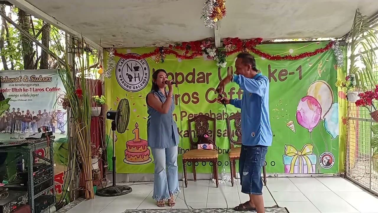@Laros coffee,Lirik Andaikan tak berpisah,cover Cia yombi ft Gery BOGANG🥰❤️🎤🎤💥💥🌟⭐