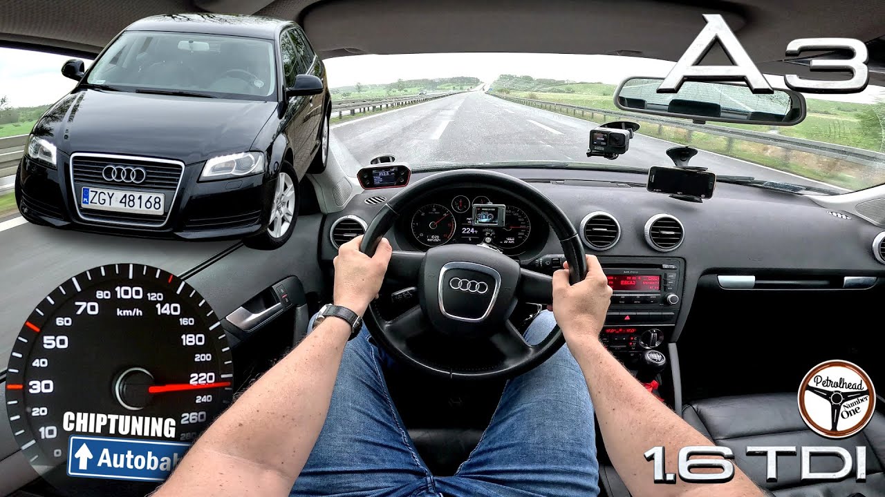 2010 Audi A3 8p 1.6 TDI (105+ KM) | V-MAX, 0-100, 100-200 km/h. Próba autostradowa. | 4K