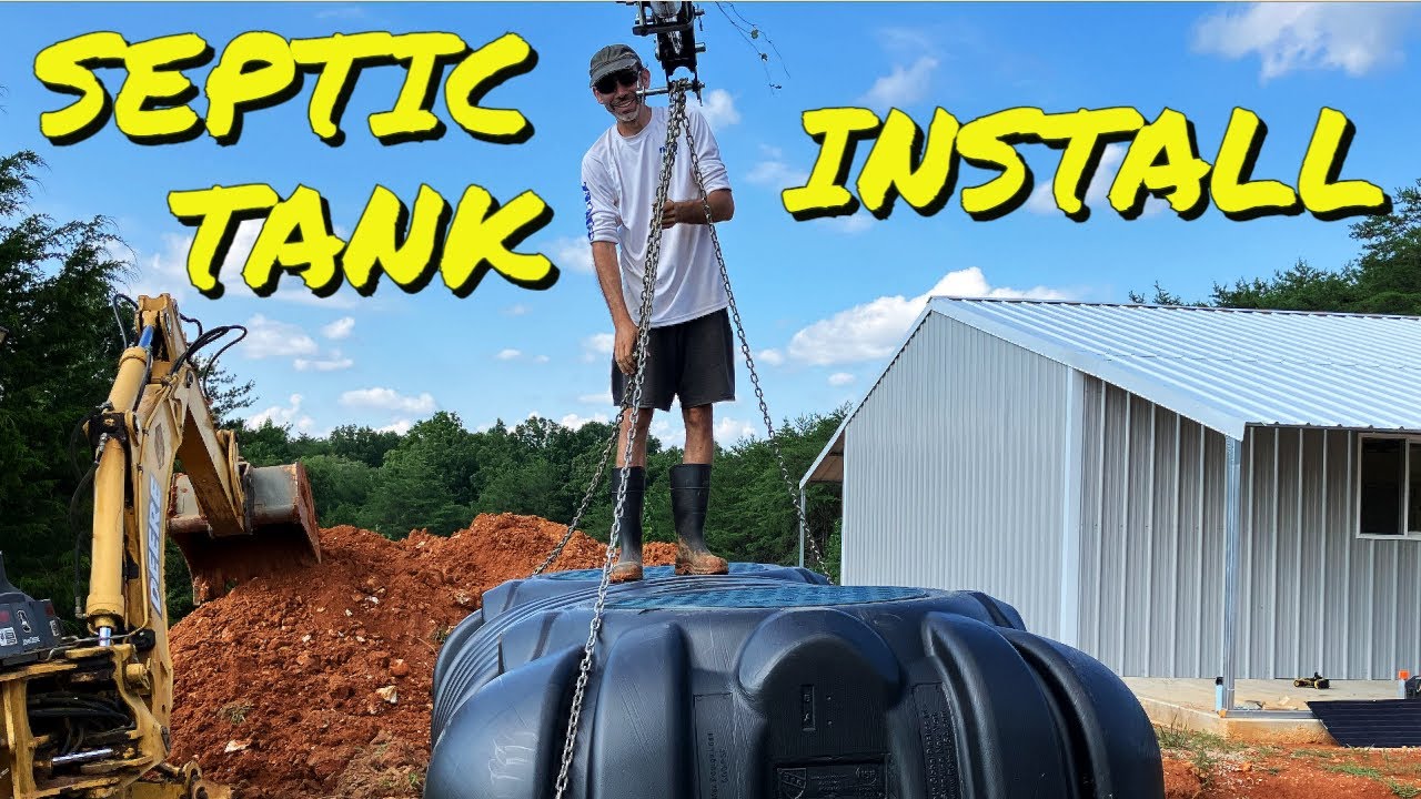 Septic Tank DIY Install...Don't Put It In Backwards!