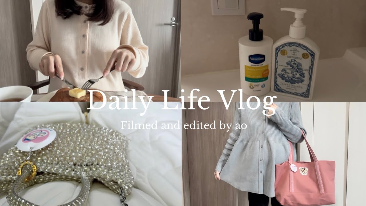 vlog I 8ヶ月双子妊婦の日常 🤰妊婦健診日のバッグの中身🛍️ボディケア紹介😊フェイラー/産休/通院バッグ/料理