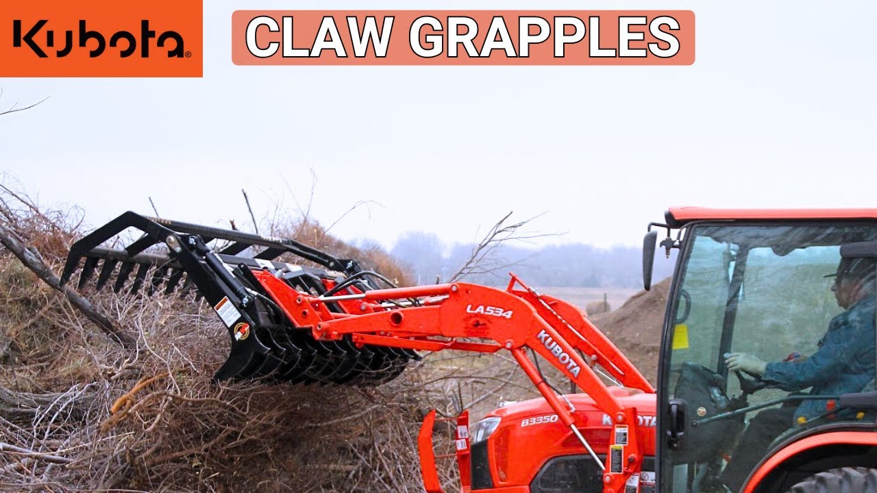 The Claw Grapple makes EVERYTHING EASIER! Land Pride + Kubota = The Easiest Way to get the job done.