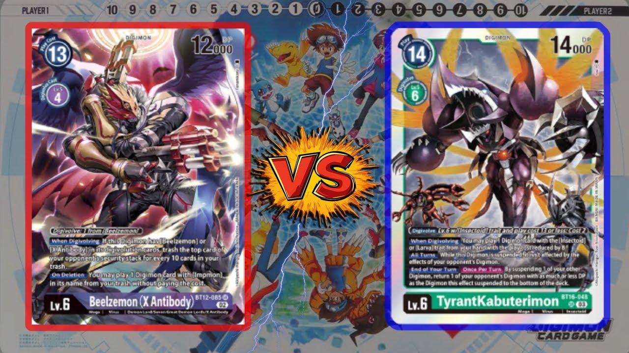Beelzemon VS TyrantKabuterimon  | DIGIMON TCG | EX 10 | Partida Comentada