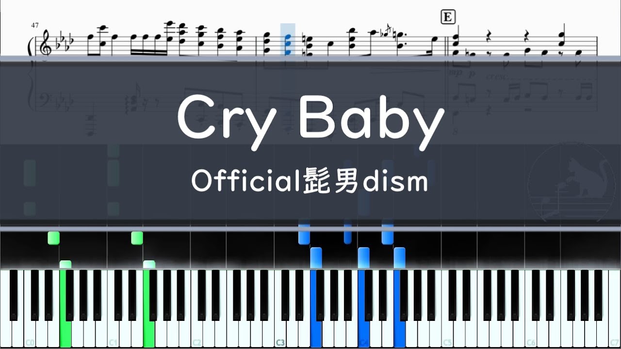 Official髭男dism「Cry Baby」〈ピアノ楽譜〉