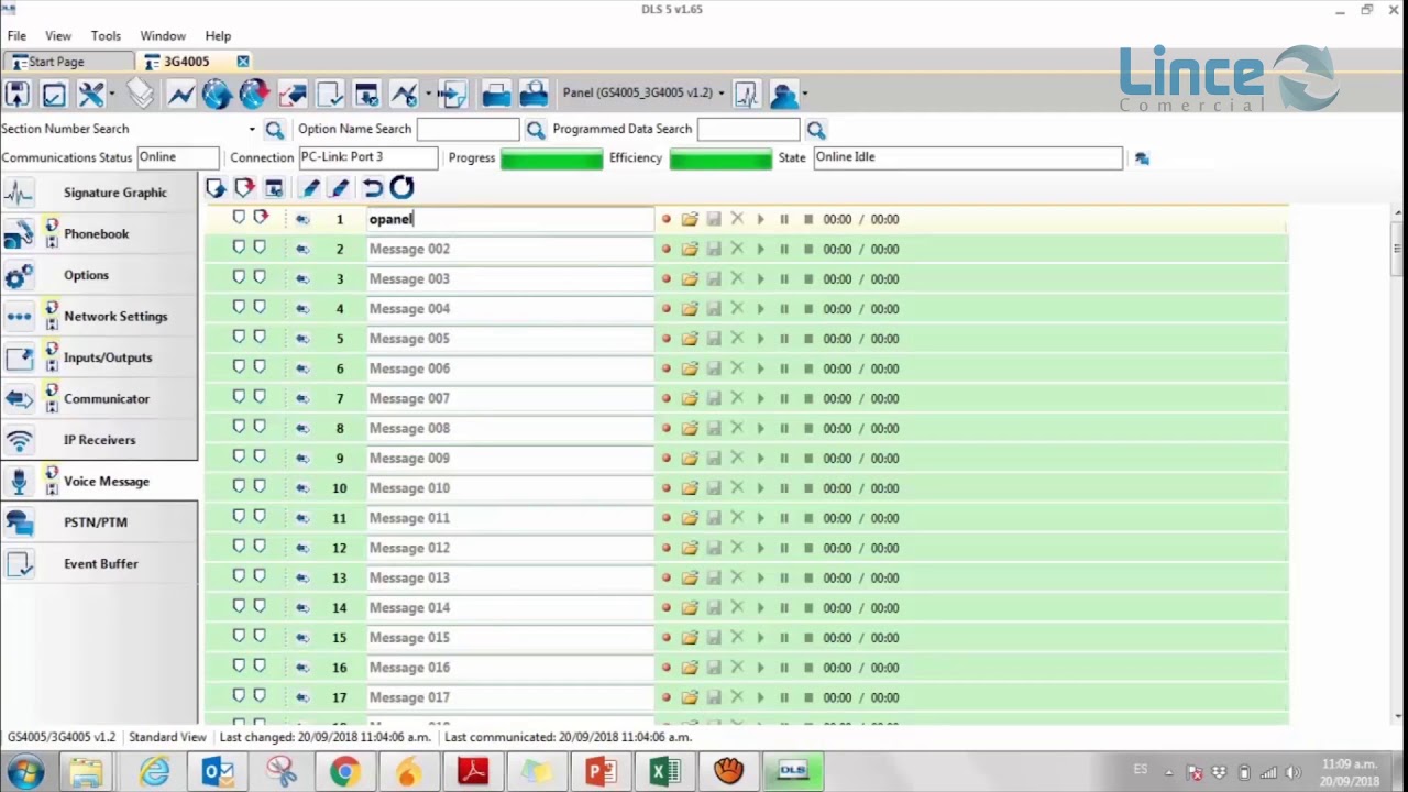 Configuración comunicador 3G4005 por DLS (DSC)
