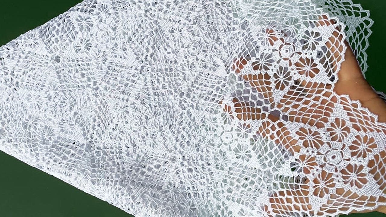 Creative Crochet Motif Tutorial 🧶 Easy Step by Step Guide for Table Covers, Runners & Blankets