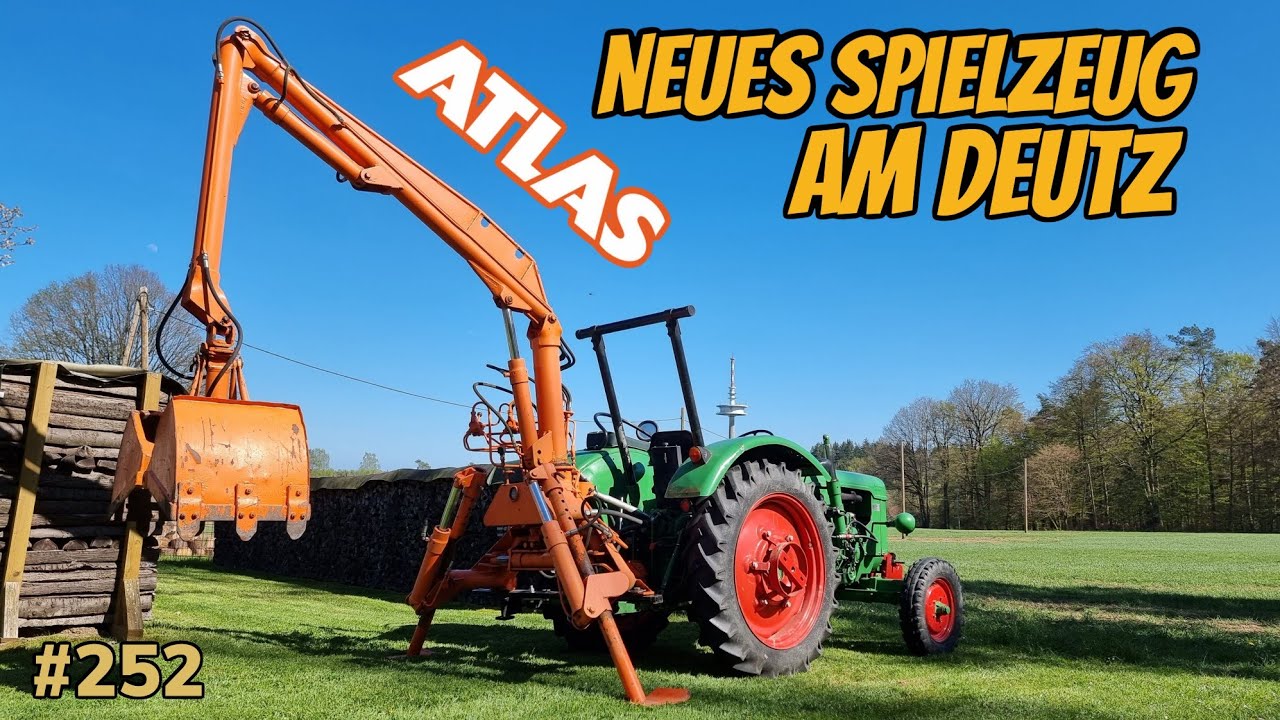 Der ATLAS Bagger ZERRT am Deutz | AL320 und D30s | Spielzeug für Männer - Funktionstest - #vlog 252