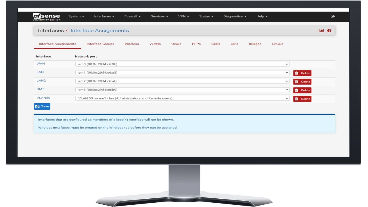 Creating Vlans in pFsense 2.4.4 and above 2021