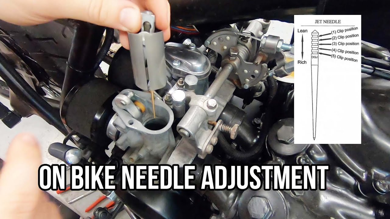How-to adjust CB550 needle clip position without removing carbs.
