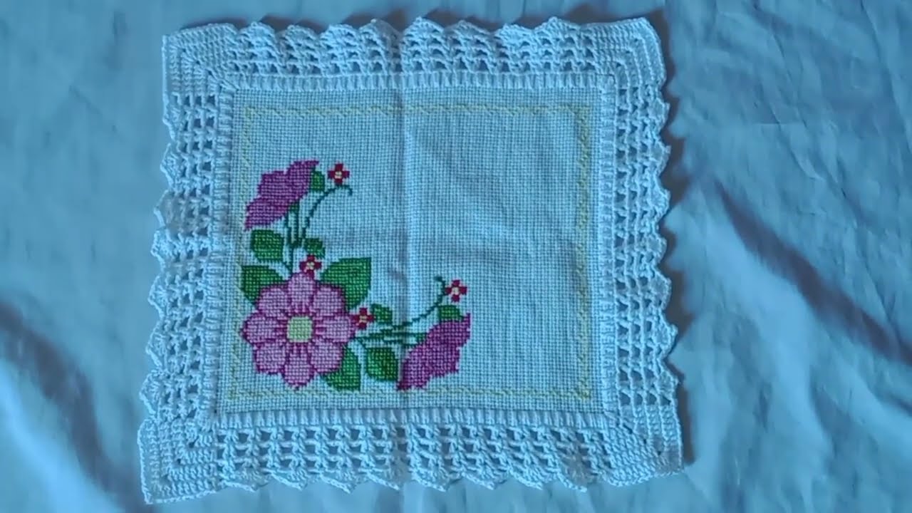 Bordado Floral em Ponto Cruz | Delicadeza e Elegância 🌸✨