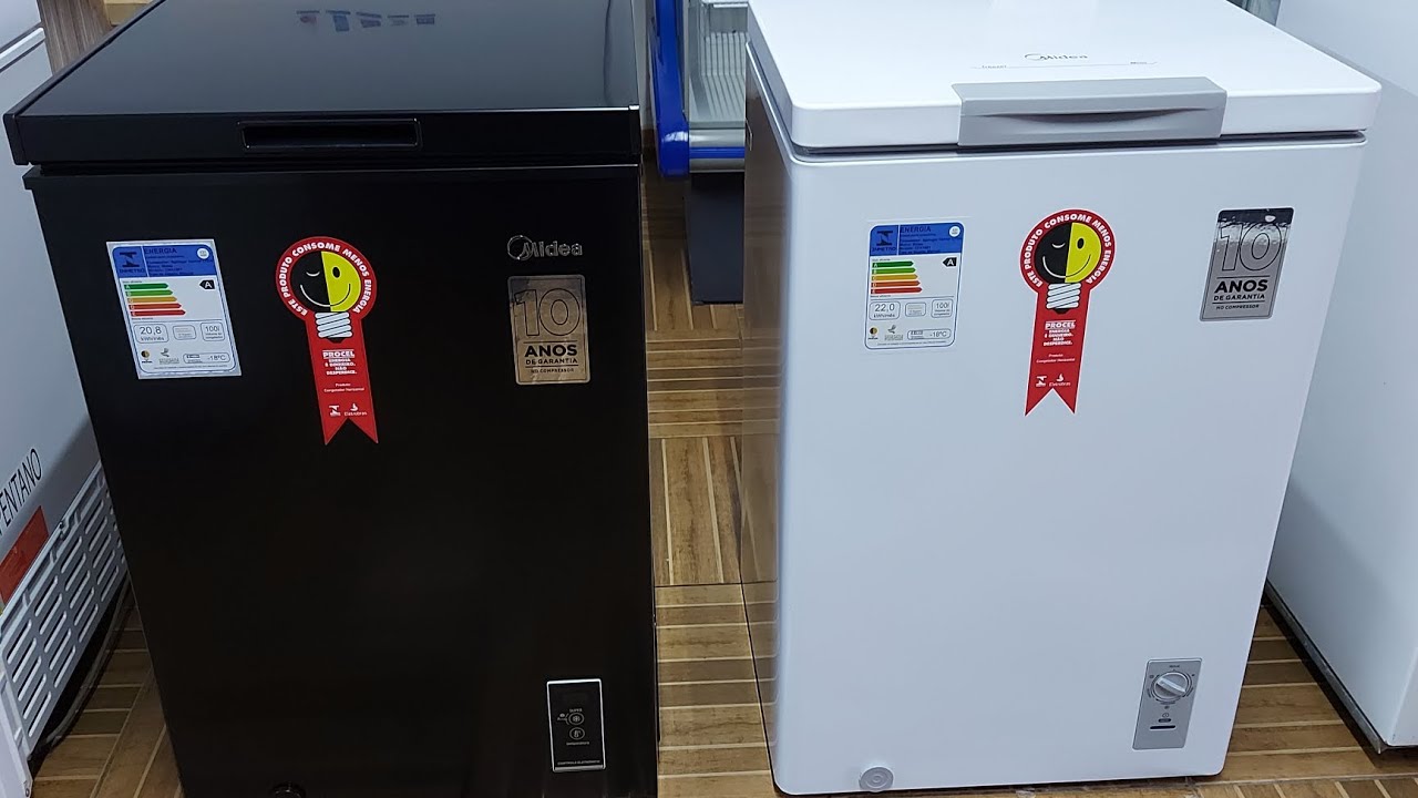 Diferença entre freezer Midia 100 litros flexbeer com freezer Midia 100 litros branco.