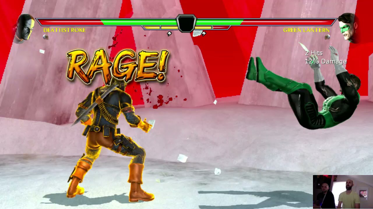 Green lantern fights Deathstroke- MK VS DC