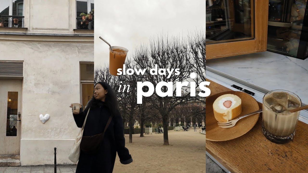 slow days in paris : this is basically a cute café hopping vlog lol