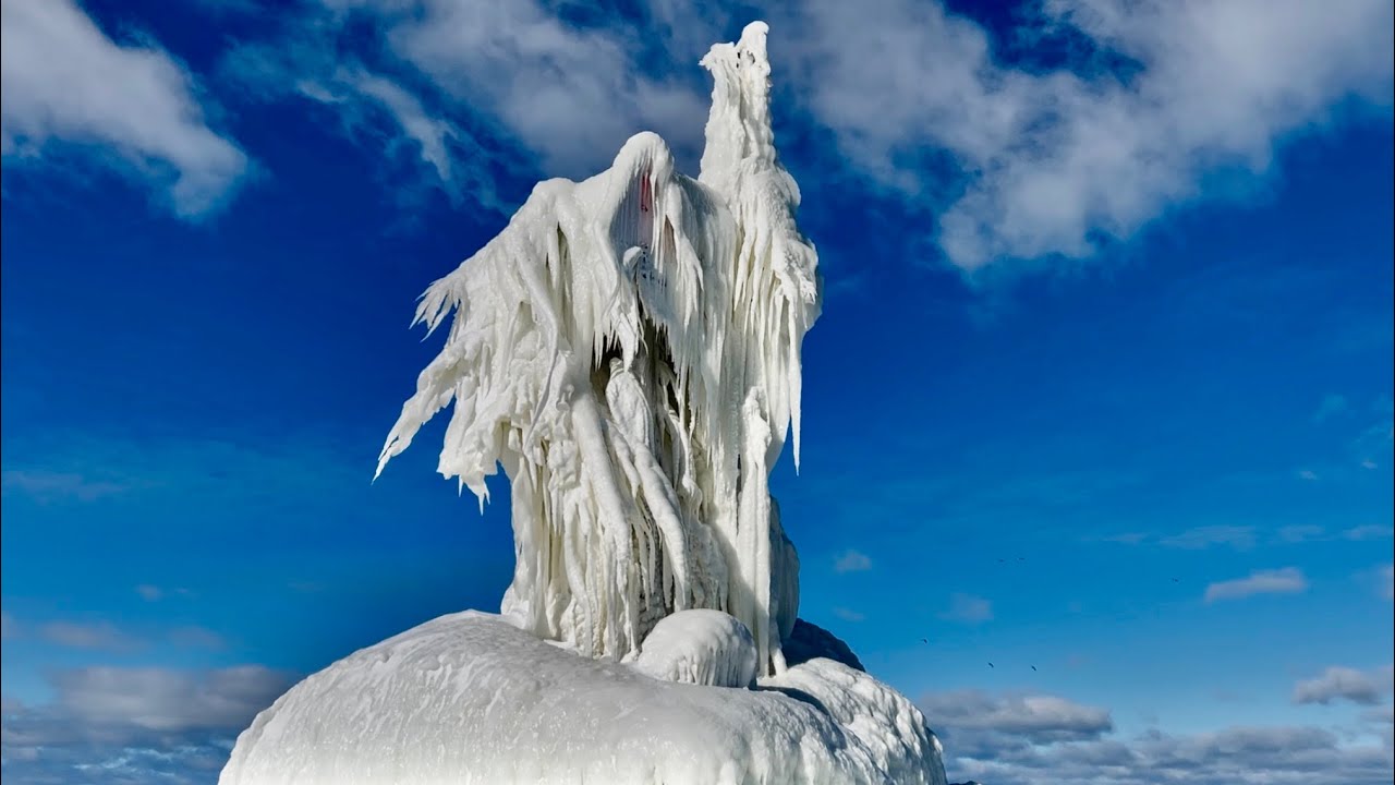 Behold the Ice Witch of Silver Beach —  Winter 2026 in St Joseph, MI