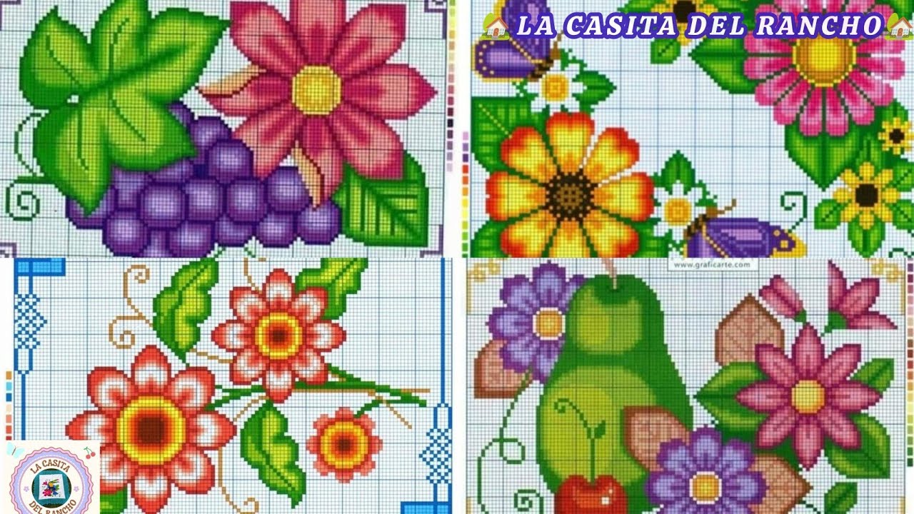 🏡🪡🌺🧶 GRÁFICOS DE PUNTO DE CRUZ 🪡🪡🧶🌺🏡