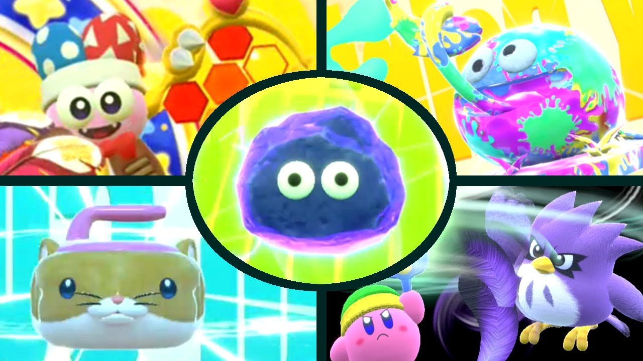 Kirby Star Allies - Marx, Gooey, Rick, Coo & Kine Friend Abilities