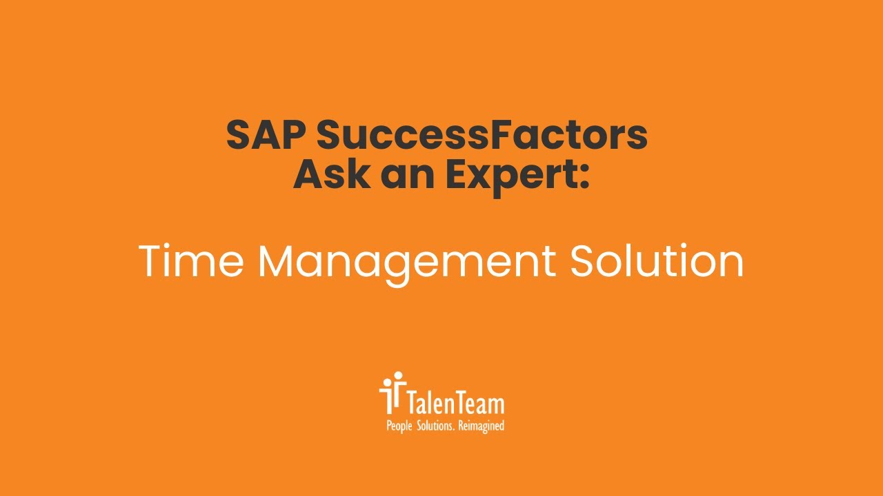 SAP SuccessFactors Time Management | Time Tracking