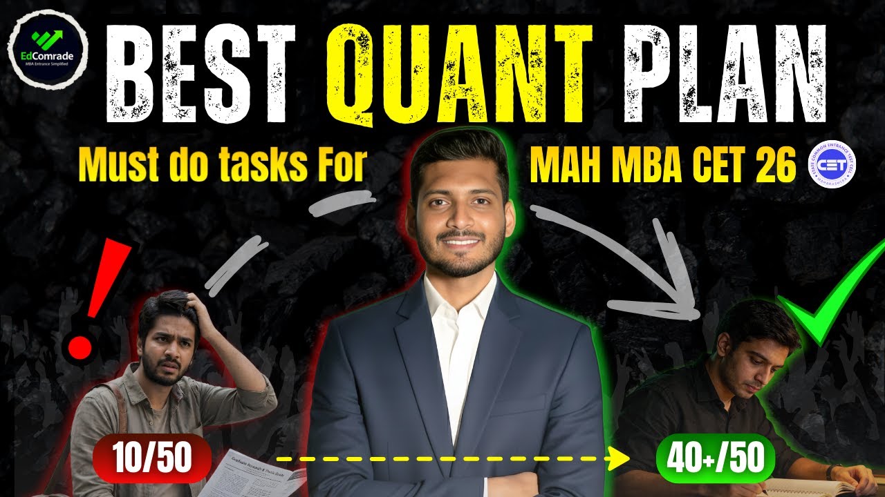 MAH MBA CET 2026 Quant Strategy 🔥| Must-Do Tasks to Score 40+/50 in Quant | By Jay Sir