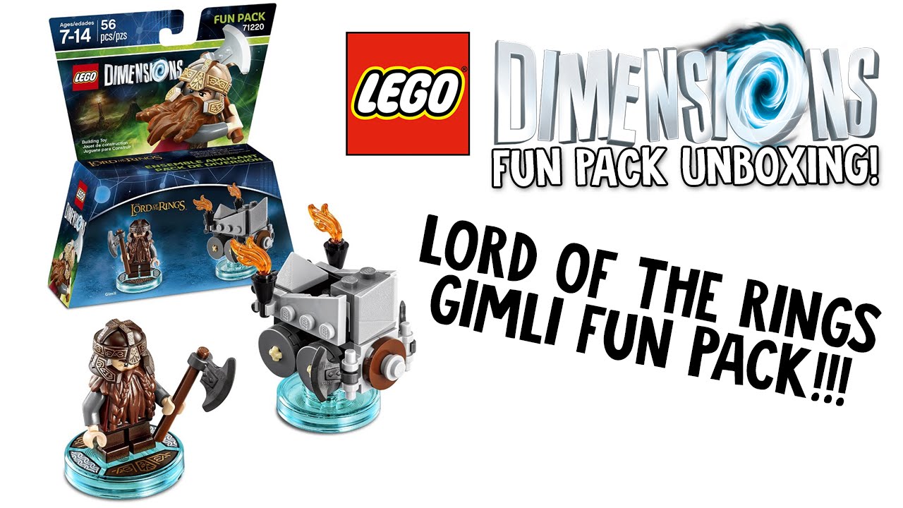 LEGO DIMENSIONS LORD OF THE RINGS GIMLI FUN PACK UNBOXING!!! (LEGO Set No. 71220)