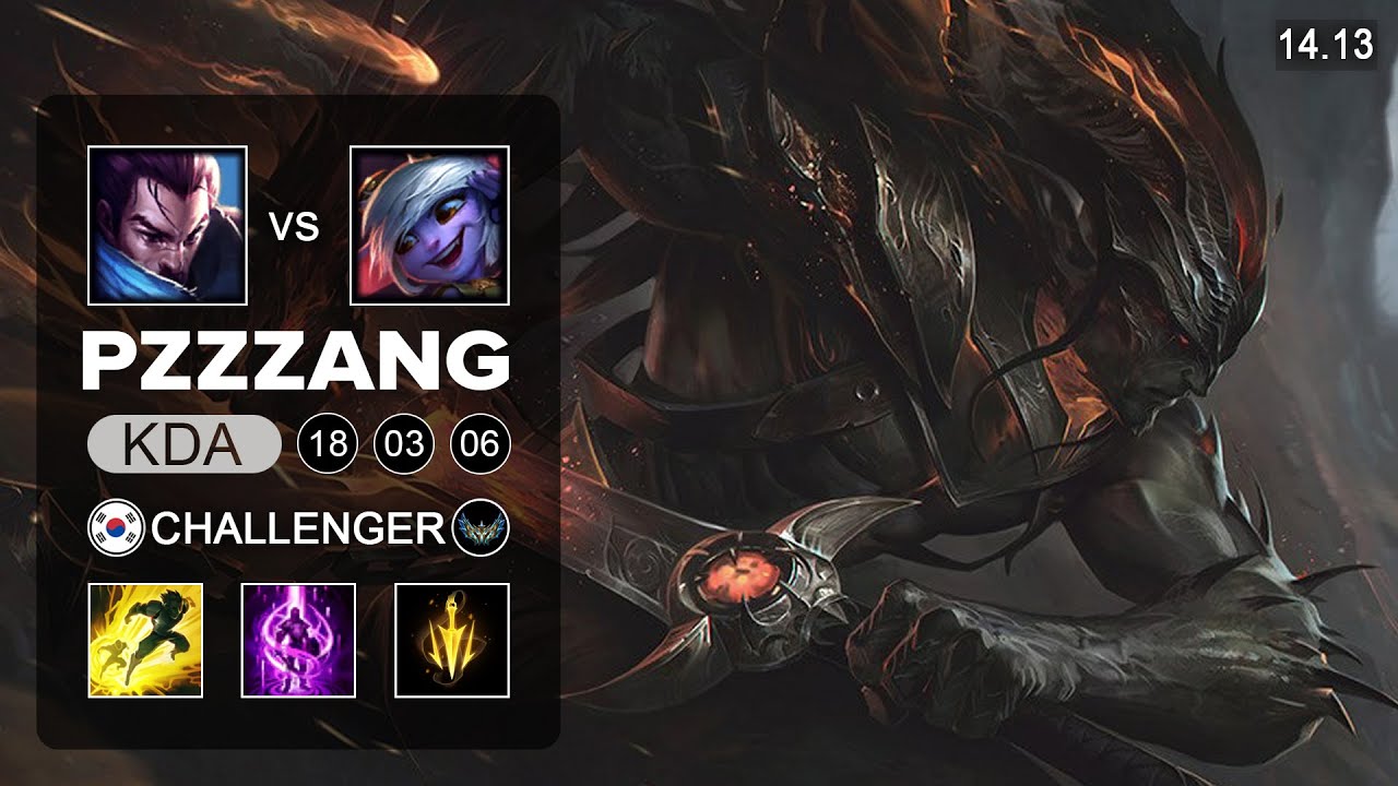 PzZZang Yasuo vs Tristana Mid - KR Challenger - Patch 14.13 Season 14
