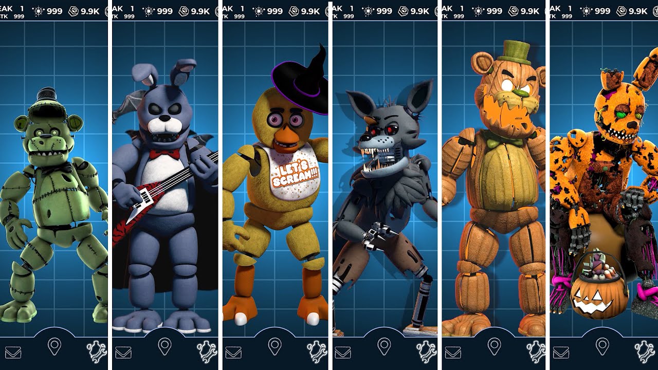 FNAF Halloween Animatronics Jumpscare & Workshop Animations