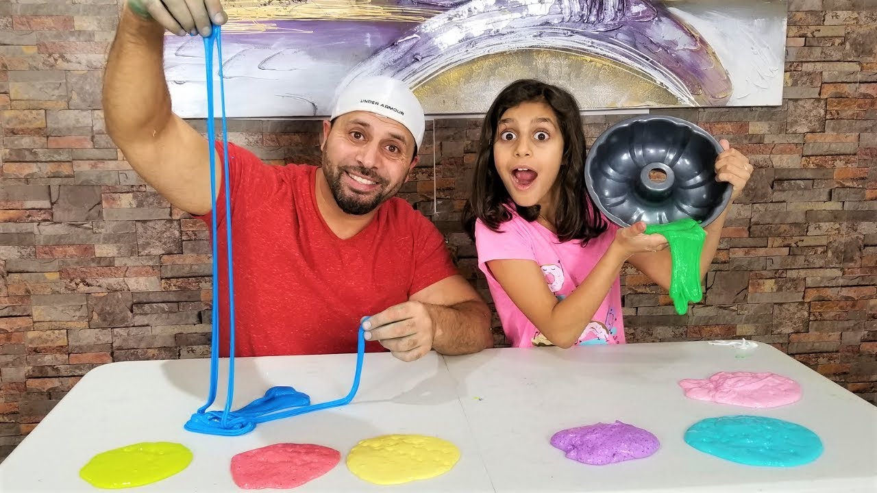 Birthday Cake Slime challenge!!