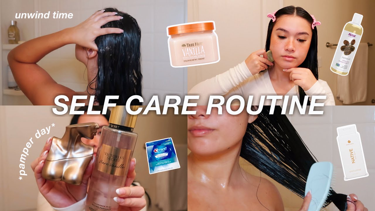 RELAXING SELF CARE DAY 🛁 | pamper routine, *everything* shower, hair & skincare, + more!