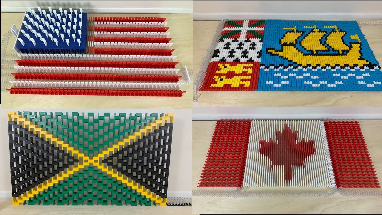 (NEW) North American Flags in 44,000 Dominoes