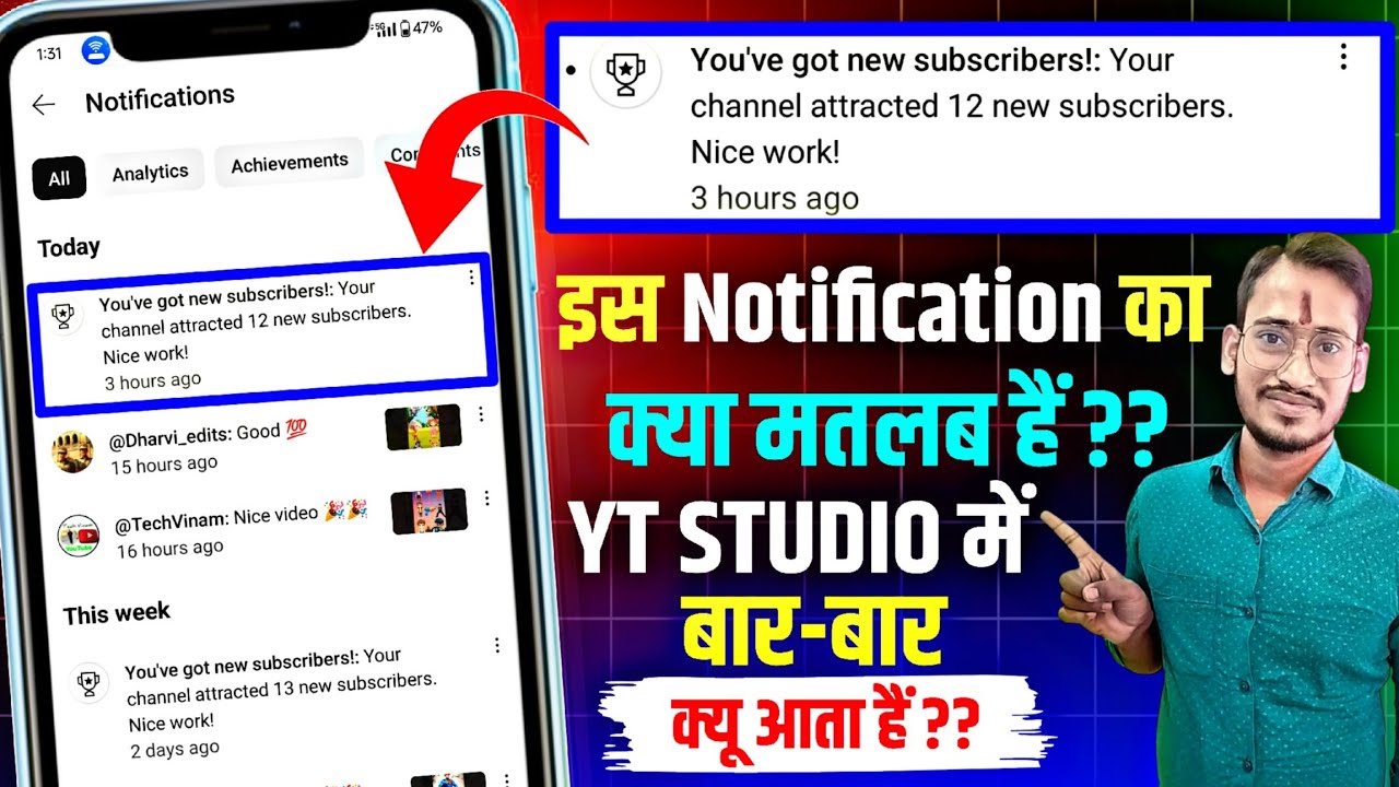 You've got new subscribers!: Your channel attracted 1000 new subscribers.Nice work!