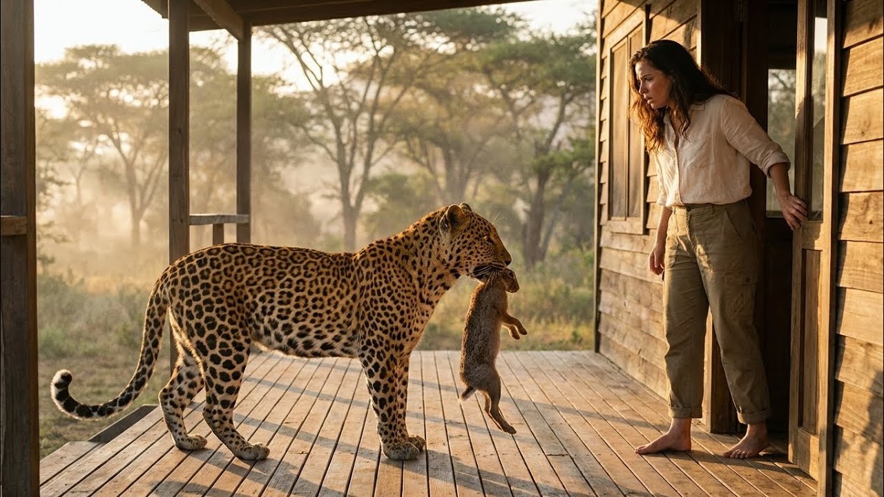 This Leopard Kept Bringing Dead Animals to Her Porch — When She Followed It, She Discovered Why