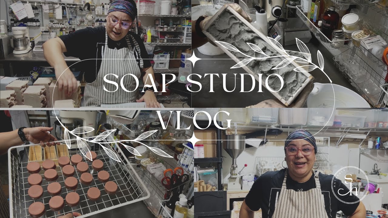 Soap Studio Vlog | Follow Me on a Soap Production Day! | facial soap and salt soap