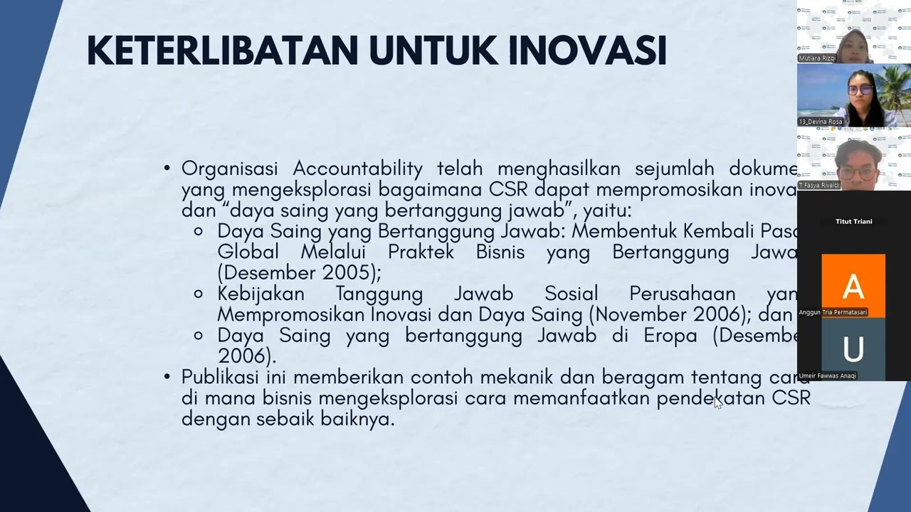 Video Presentasi Kelompok 2 Akuntansi Berkelanjutan