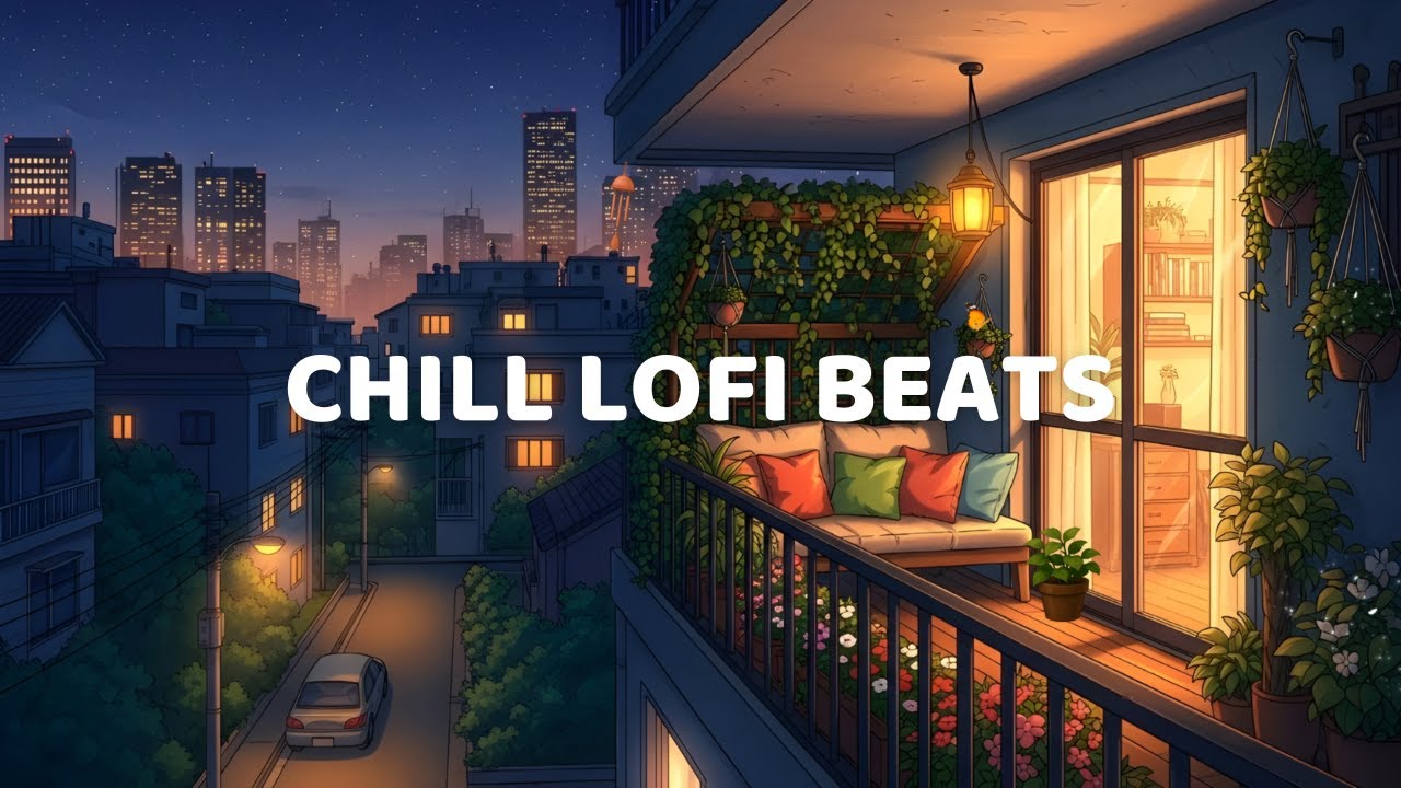 Night Balcony Lofi ✨ | Chill Beats for Study, Relax & Late-Night Focus
