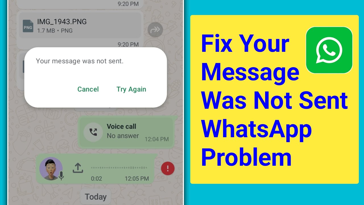 Fix Your Message Was Not Sent WhatsApp Error Problem | WhatsApp Message Not Sending Problem Solve