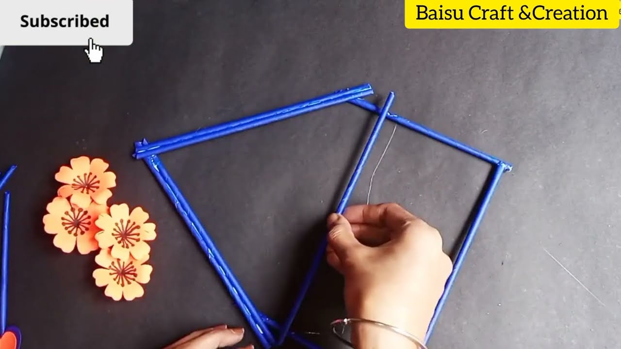 Love birds wall hanging|Paper flower wall hanging|Diy room decor|Diy crafts||