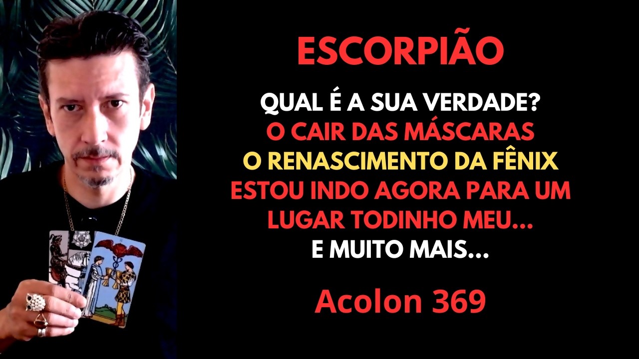 Escorpião - As Máscaras irão cair #baralhocigano #tarot #escorpião #signodeescorpiao #taro #magia