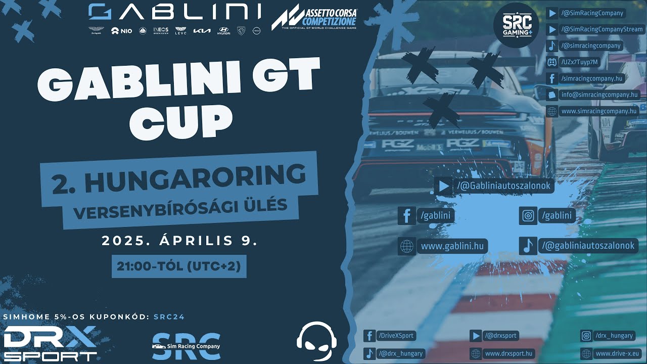 Sim Racing Company - GT3 2025 S10: 2. verseny | Hungaroring | BT ülés | Gablini GT Cup