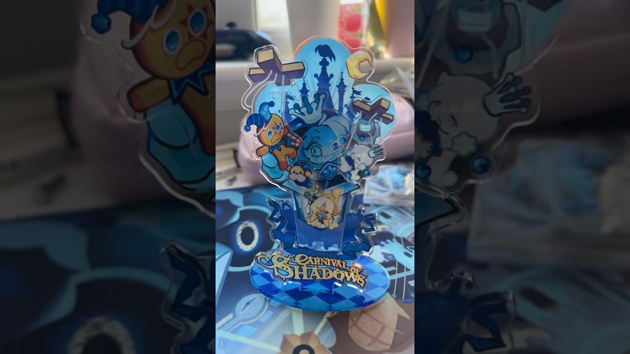unboxing shadow milk cookie merch 💙 #cookierun #cookierunkingdom #crk #shadowmilkcookie
