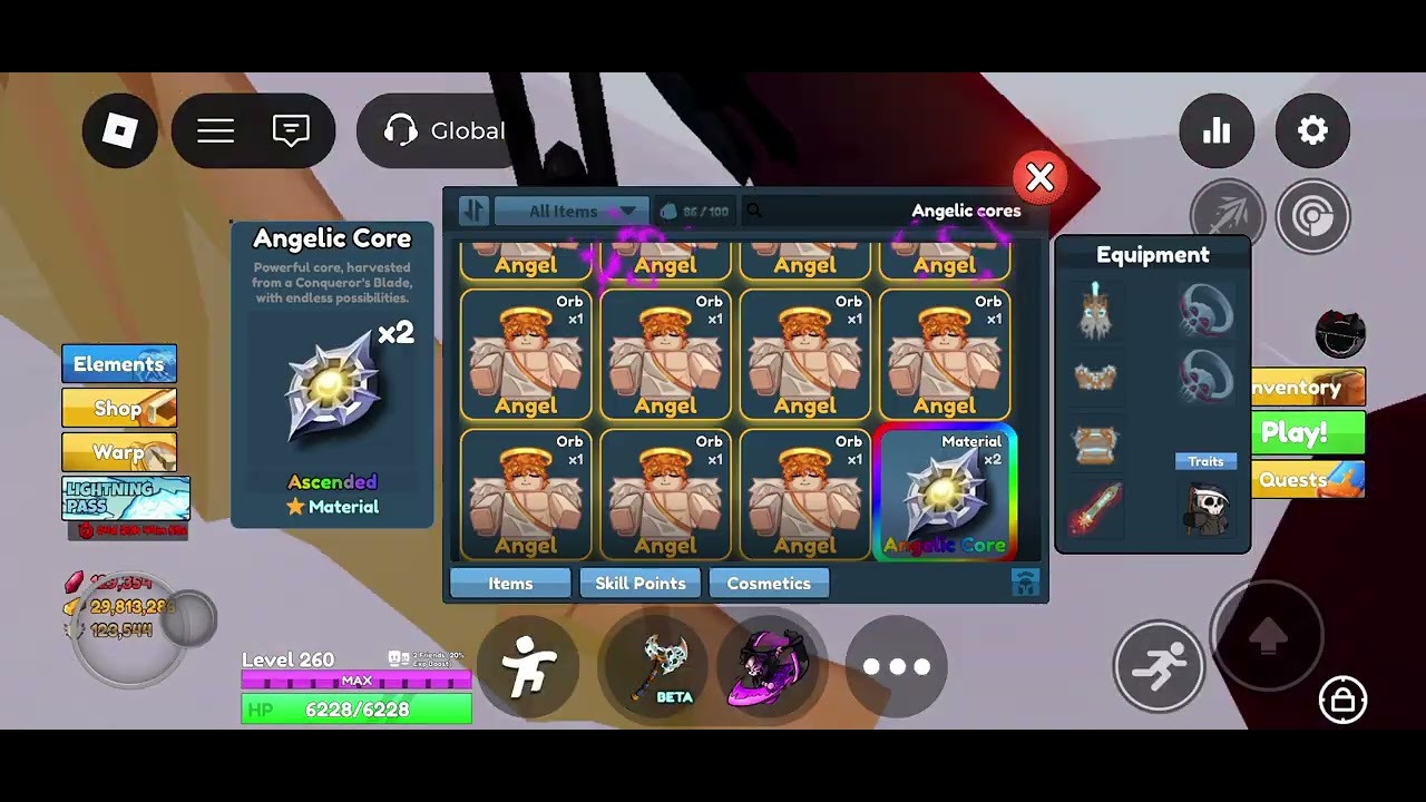 BUYING 2 CONQUERORS BLADE & CRAFTING 2 ANGELIC CORES. SO CLOSE TO MENTA BLADE V2! #elementaldungeons
