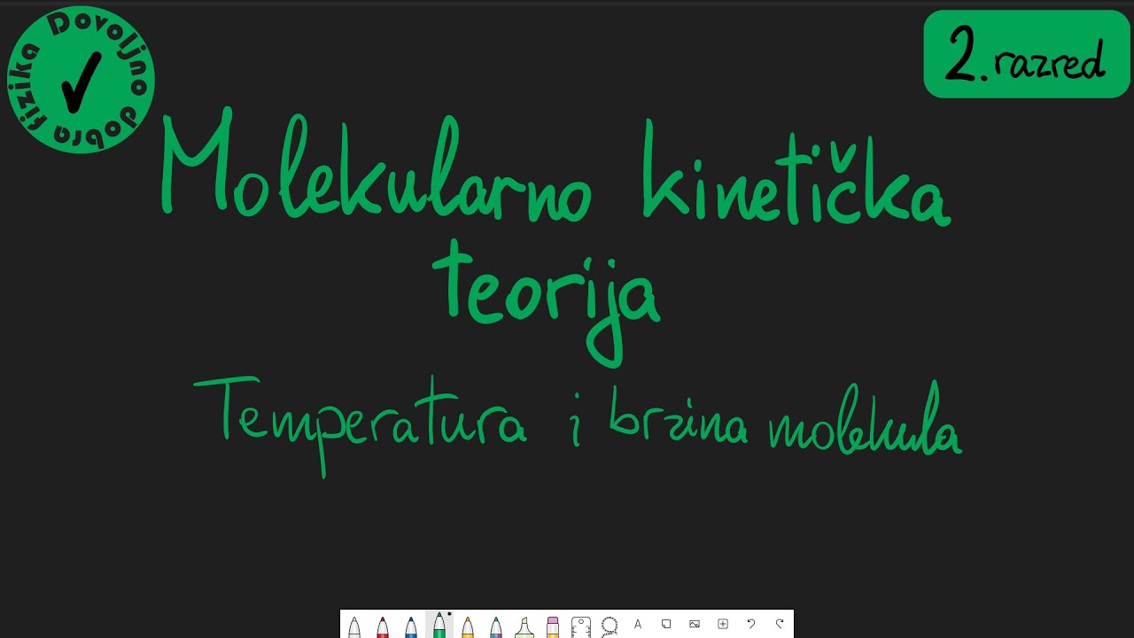 Molekularno kinetička teorija - temperatura i brzina molekula