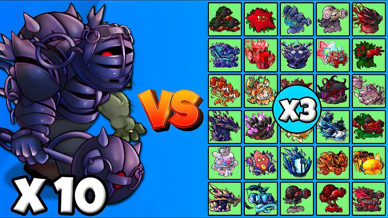 10 Obsidian Gargantuar vs All Ultimade Plants x3 - PVZ Fusion