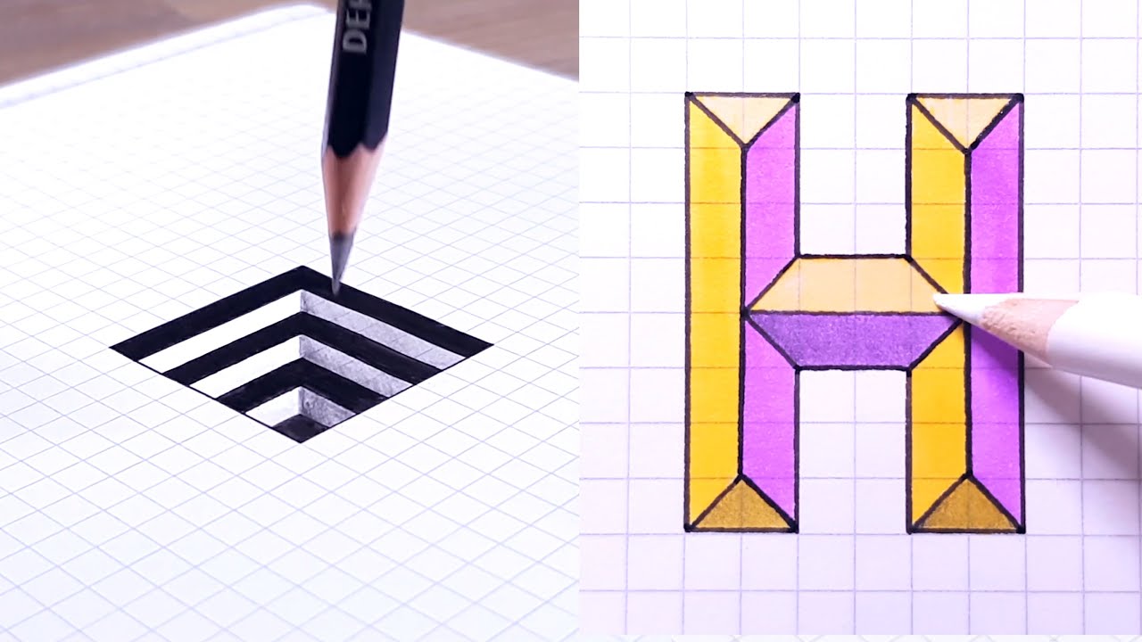 How to Draw - Easy 3D Illusions & Letter Art